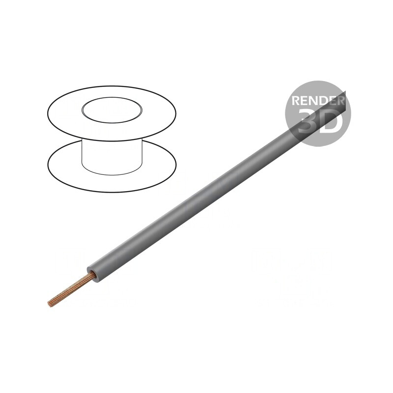 Cablu litat PVC gri 0,25mm2 25m 100V | Electronic-mag.ro | Componente Electronice Cablu litat PVC gri 0,25mm2 25m 100V | Electronic-mag.ro | Componente Electronice
