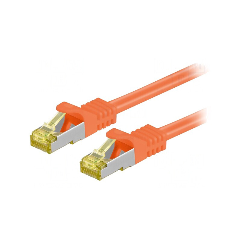 Cablu Patch S/FTP Cat6a Cu LSZH Portocaliu 5m 26AWG | Electronic-mag.ro | Componente Electronice