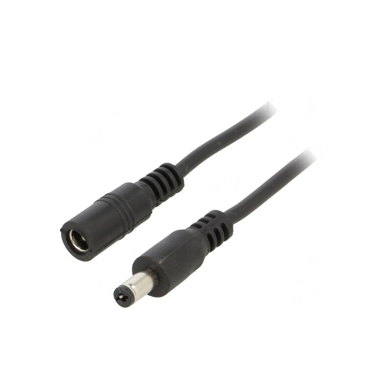 Cablu Alimentare DC 5,5/2,1 mm 2x0,5mm Negru | Electronic-mag.ro | Componente Electronice