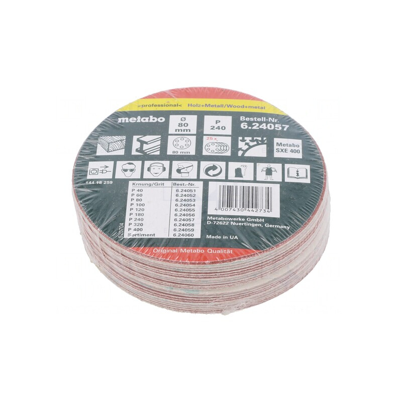 Şmirghel Autoadeziv 80mm Granularitate 240 - Set 25 Bucăţi | Electronic-mag.ro | Componente Electronice