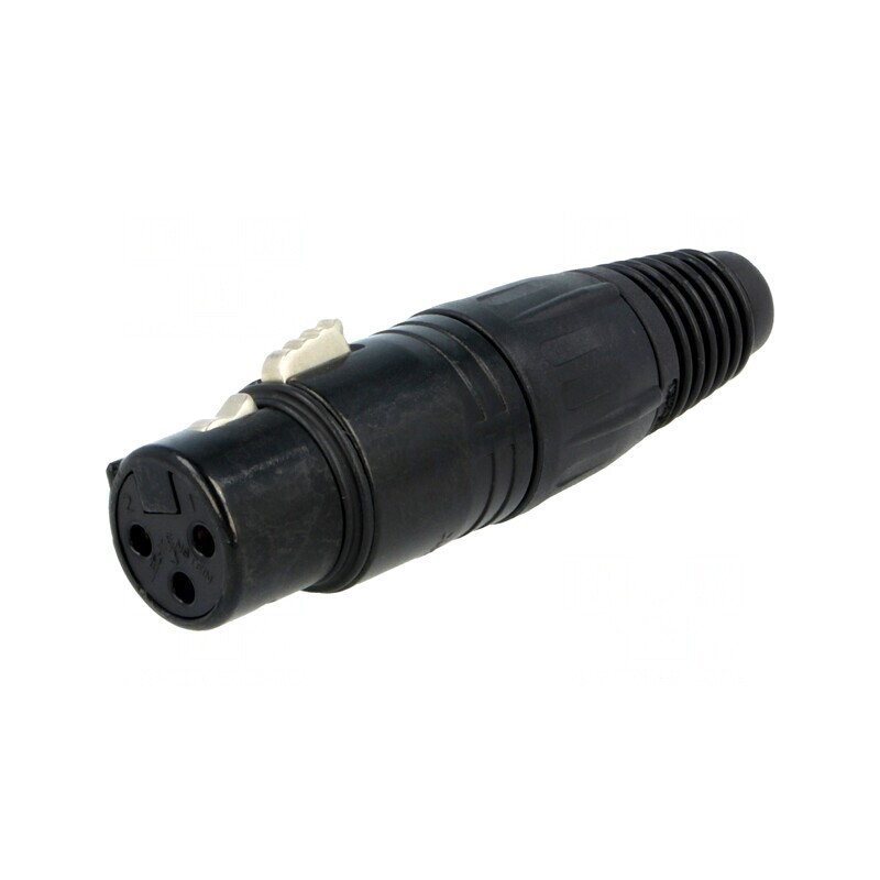 Mufă XLR Mamă 3 PIN pentru Cablu 3,5-8mm | Electronic-mag.ro | Componente Electronice