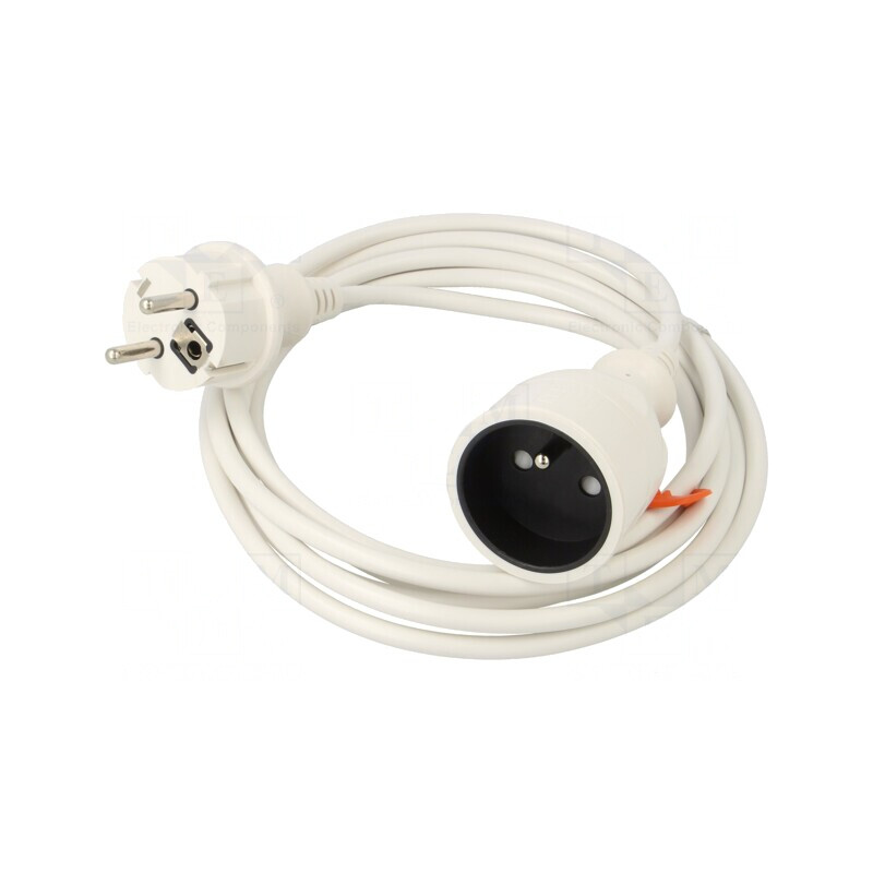 Prelungitor alb 3m 10A 1 priză 3x1mm2 | Electronic-mag.ro | Componente Electronice