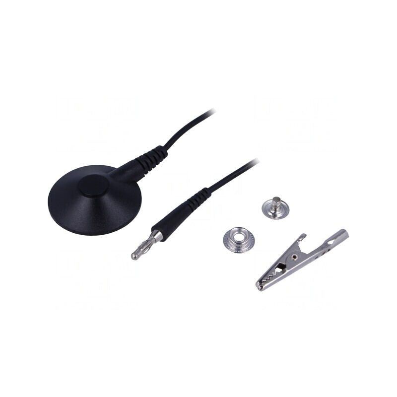 Cablu Împământare ESD Negru 1,8m | Electronic-mag.ro | Componente Electronice