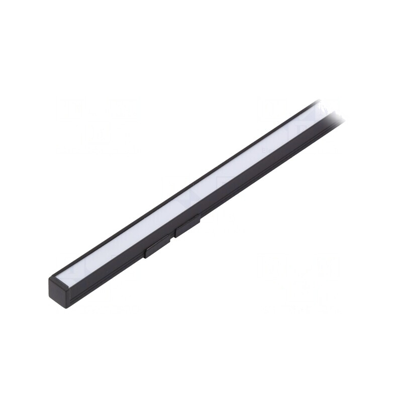 Profil aluminiu negru pentru module LED 1m SMART10 | Electronic-mag.ro | Componente Electronice