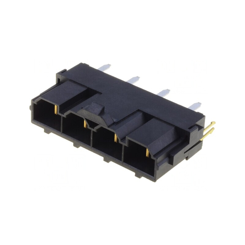 Soclu cablu-placă Mini-Fit Sr 10mm 4 pini aurit | Electronic-mag.ro | Componente Electronice