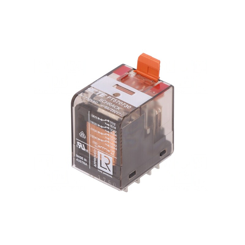 Releu Electromagnetic 4PDT 230VAC 6A | Electronic-mag.ro | Componente Electronice