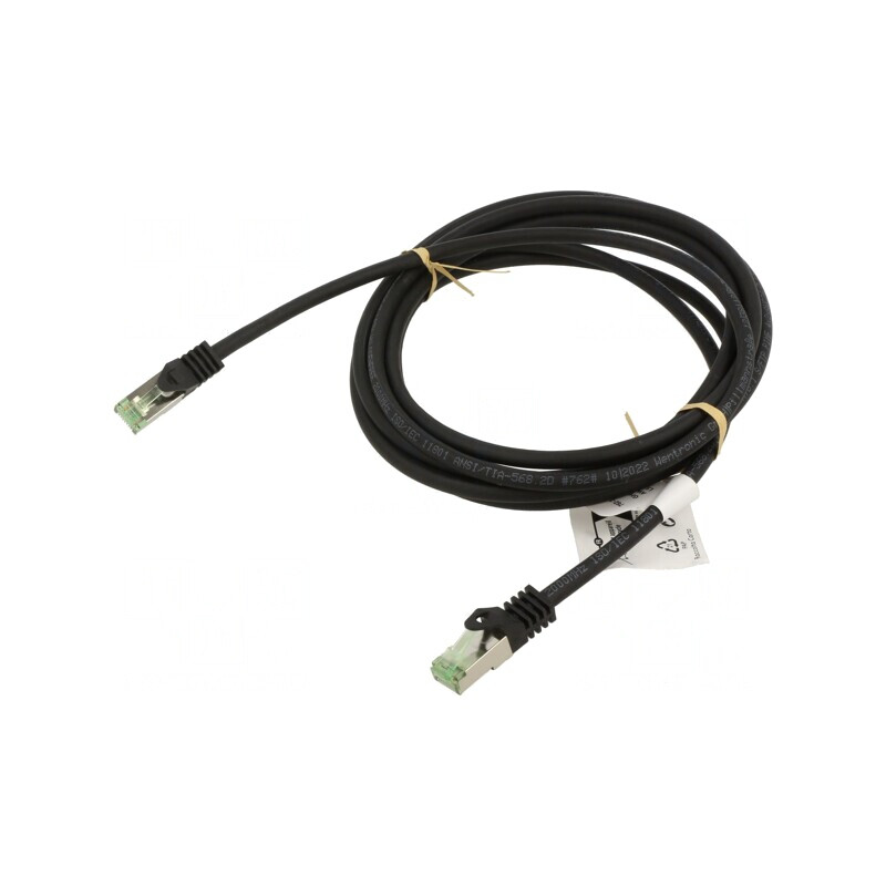 Patch cord S/FTP Cat 8.1 negru 3m | Electronic-mag.ro | Componente Electronice