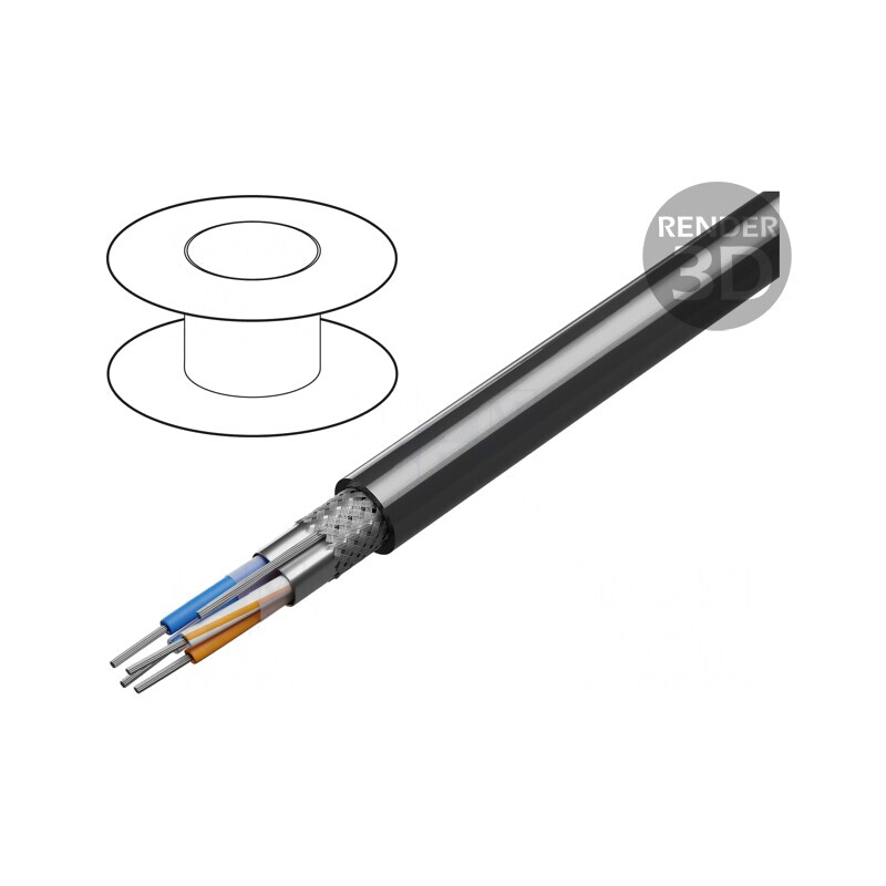 Cablu RS232/RS422 2x2x24AWG PVC 305m | Electronic-mag.ro | Componente Electronice
