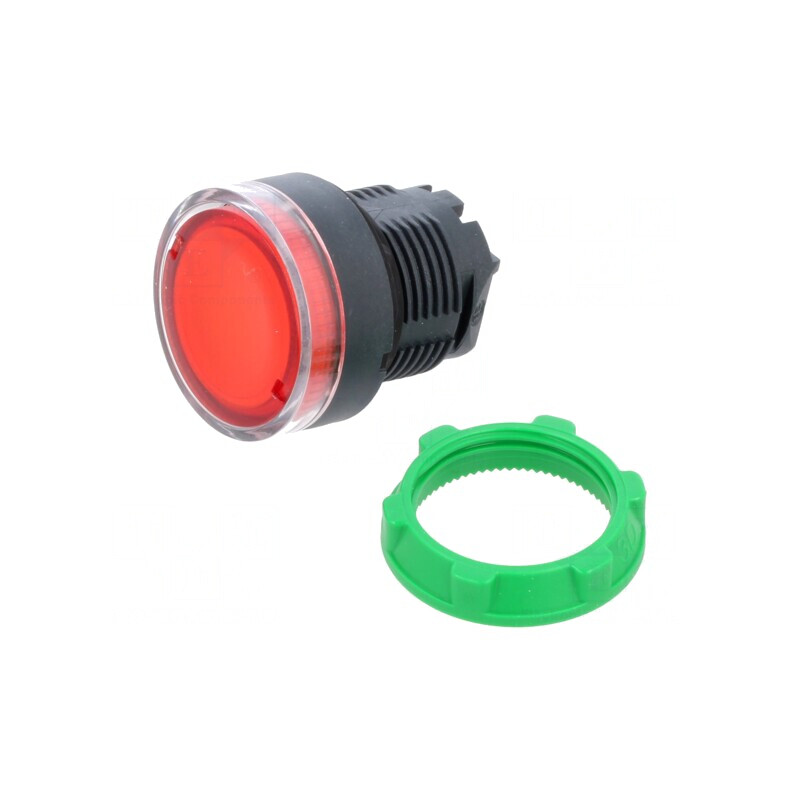 Comutator de apăsare 22mm roșu IP20 | Electronic-mag.ro | Componente Electronice