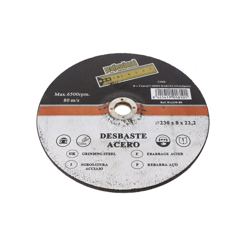 Disc de șlefuit metal 230mm 8mm | Electronic-mag.ro | Componente Electronice