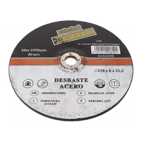 Disc de șlefuit metal 230mm 8mm | Electronic-mag.ro | Componente Electronice