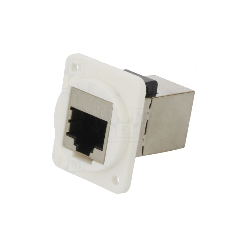 Adaptor FT Cat 5e Ecranat 8P8C Plastic 19x24mm | Electronic-mag.ro | Componente Electronice