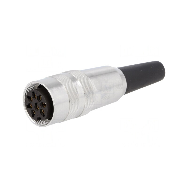 Mufă Mamă M16 Lipire pe Cablu 8 PIN 5A 60V Drept | Electronic-mag.ro | Componente Electronice