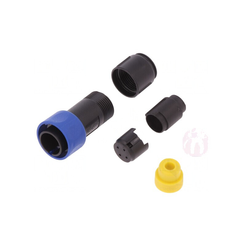 Conector Circular Mufă Tată 4 PIN fără Contacte pe Cablu | Electronic-mag.ro | Componente Electronice