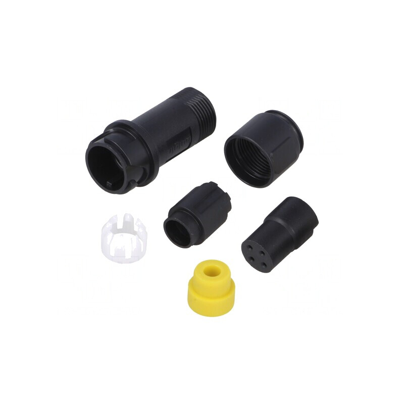 Conector Circular Mufă Mamă 4 PIN Fără Contacte pe Cablu | Electronic-mag.ro | Componente Electronice