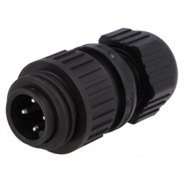 Conector circular mufă tată IP67 4 pini pe cablu | Electronic-mag.ro | Componente Electronice