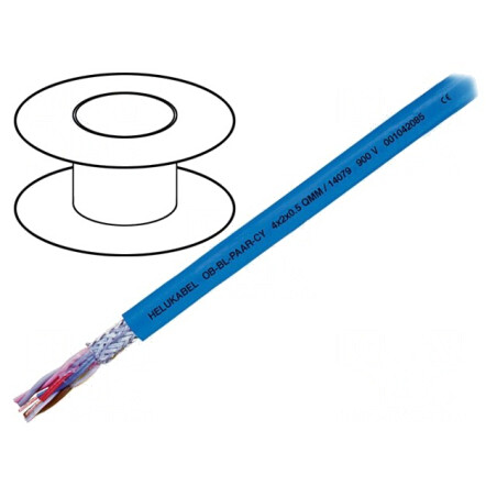 Cablu PVC Albastru 4x2x0,75mm2 900V | Electronic-mag.ro | Componente Electronice