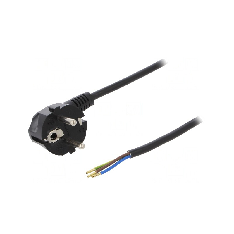 Cablu Electric 3x1mm2 PVC 4m Negru 16A 250V | Electronic-mag.ro | Componente Electronice