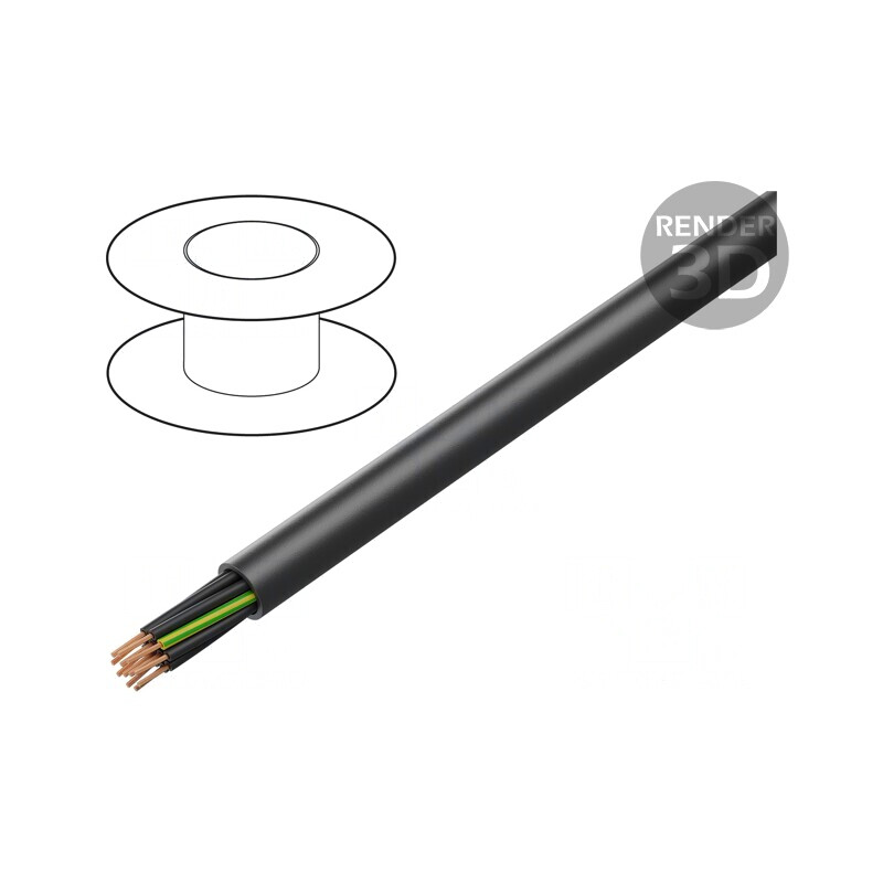 Cablu electric BiT 1000 H 12G1,5mm2 600V 1kV negru | Electronic-mag.ro | Componente Electronice