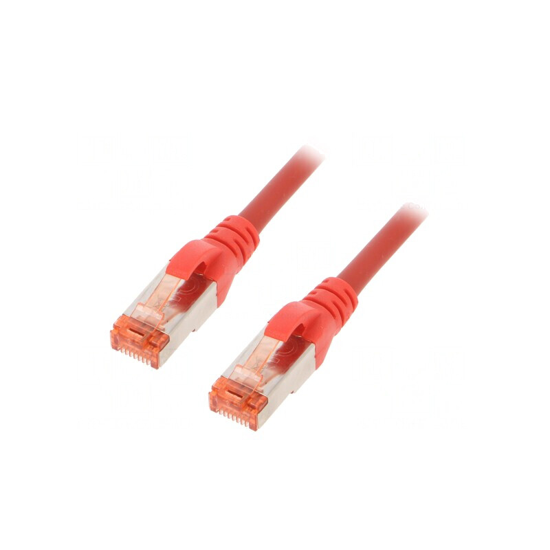Patch Cord S/FTP Cat6 Cu LSZH Roșu 7m | Electronic-mag.ro | Componente Electronice