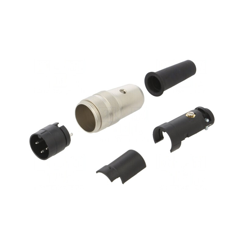 Conector M16 Mufă Tată 3 PIN 7A 150V Drept Pe Cablu | Electronic-mag.ro | Componente Electronice