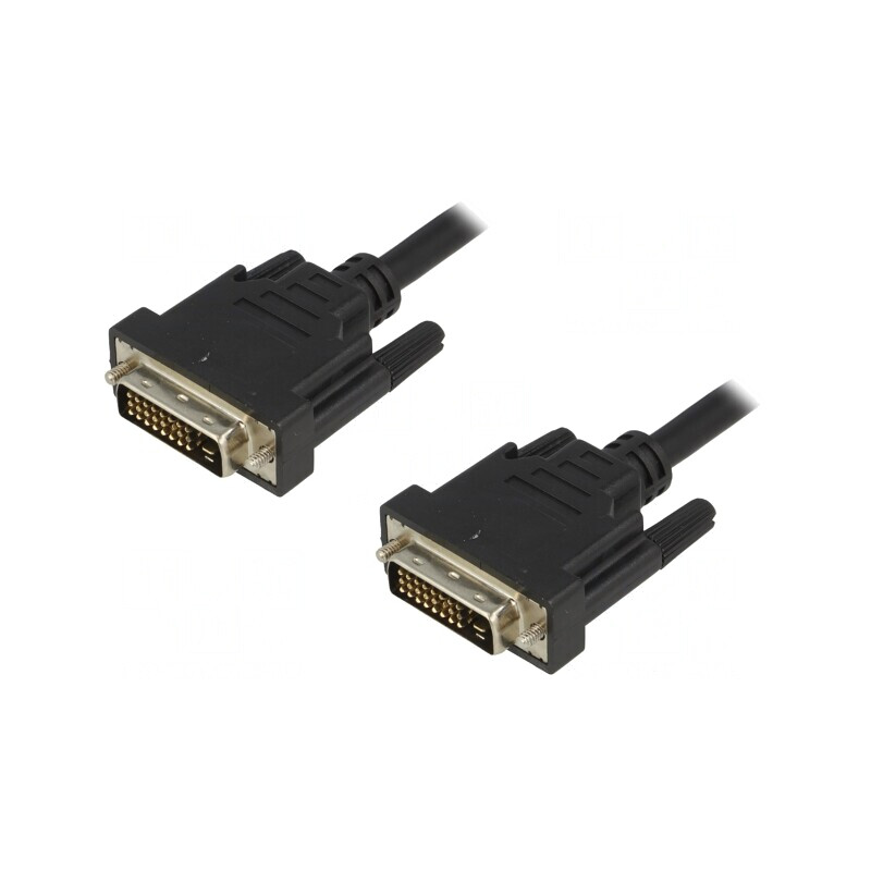 Cablu DVI-D Dual Link 2m Negru | Electronic-mag.ro | Componente Electronice