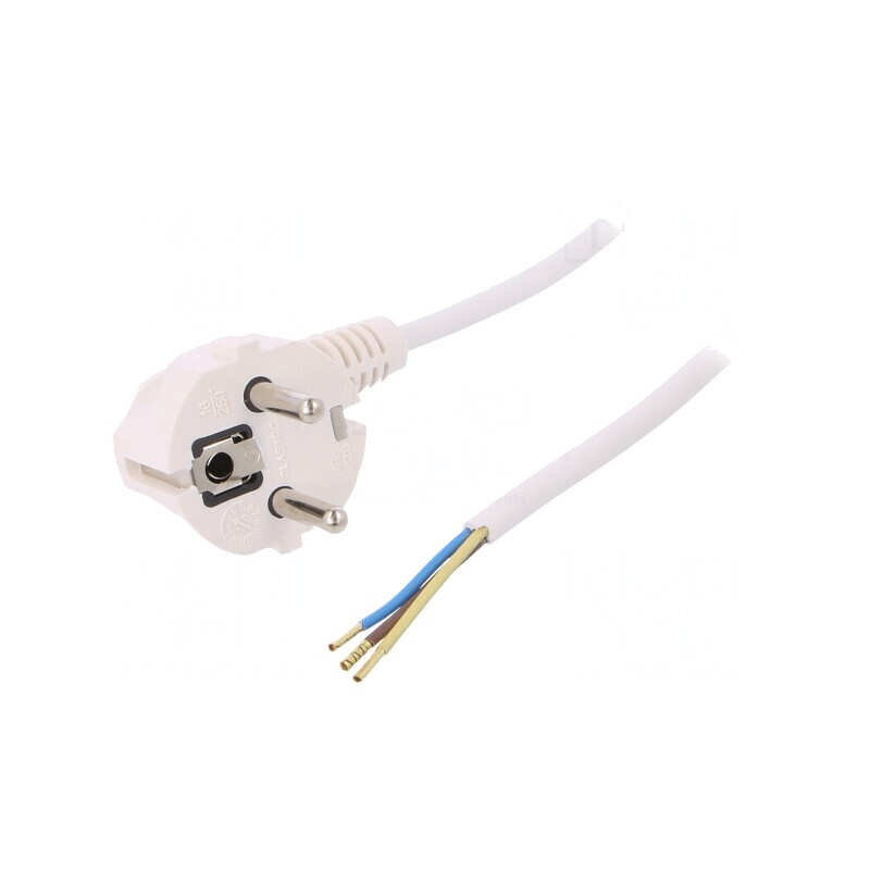 Cablu electric PVC alb 3x0,75mm2 4m 16A 250V | Electronic-mag.ro | Componente Electronice