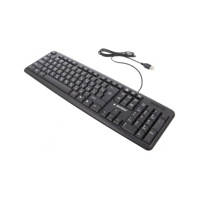 Tastatură USB Neagră RU Layout 1.5m | Electronic-mag.ro | Componente Electronice