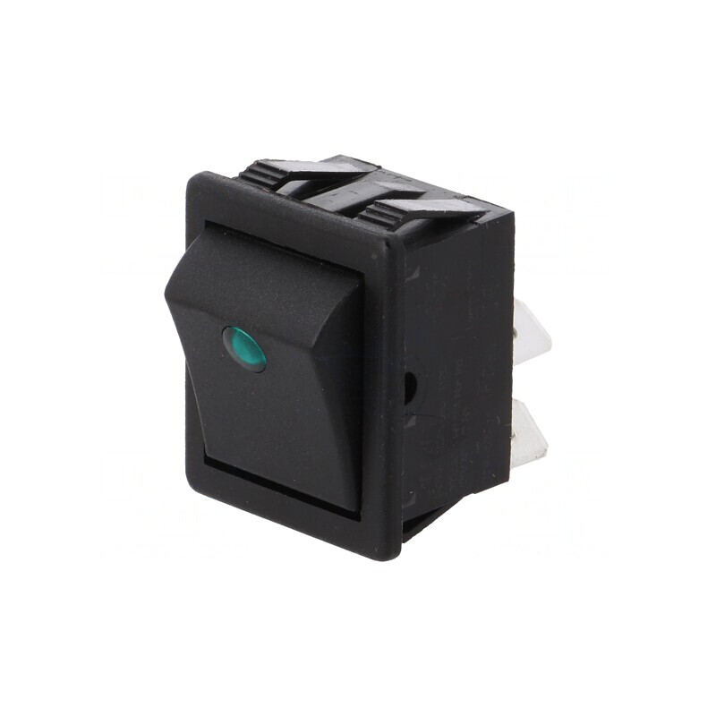 Intrerupator Rocker DPST ON-OFF 16A 250V Negru | Electronic-mag.ro | Componente Electronice
