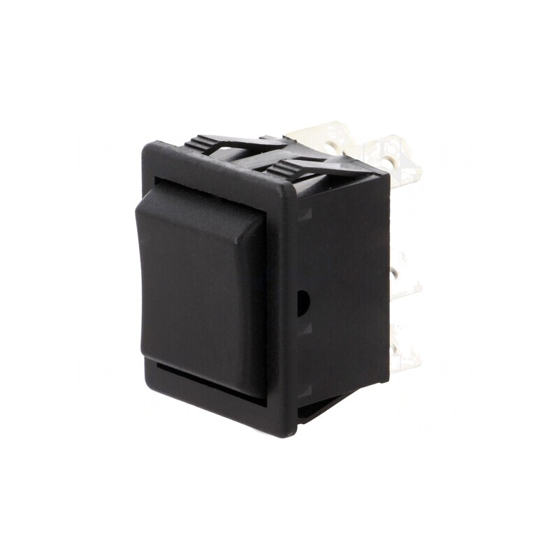 Comutator Basculant DP3T (ON)-OFF-(ON) 16A Negru | Electronic-mag.ro | Componente Electronice