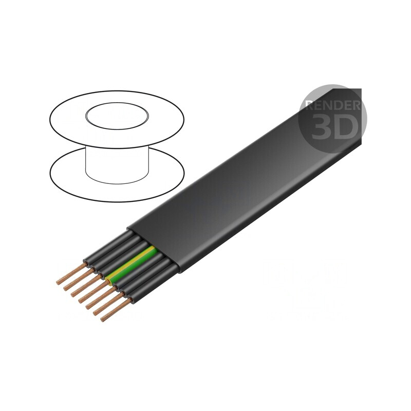 Cablu Electric PVC 7G1,5mm2 450/750V Cu | Electronic-mag.ro | Componente Electronice