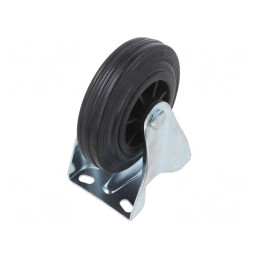 Roată de transport rigidă 125mm 100kg gumă | Electronic-mag.ro | Componente Electronice
