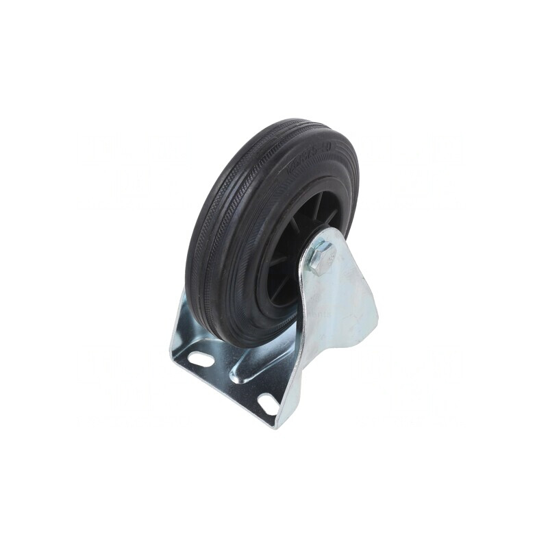 Roată de transport rigidă 125mm 100kg gumă | Electronic-mag.ro | Componente Electronice