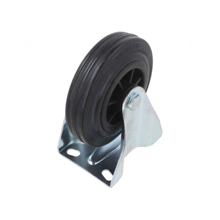 Roată de transport rigidă 125mm 100kg gumă | Electronic-mag.ro | Componente Electronice