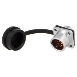 Soclu SF12 tată 9 PIN IP67 3A 125V | Electronic-mag.ro | Componente Electronice