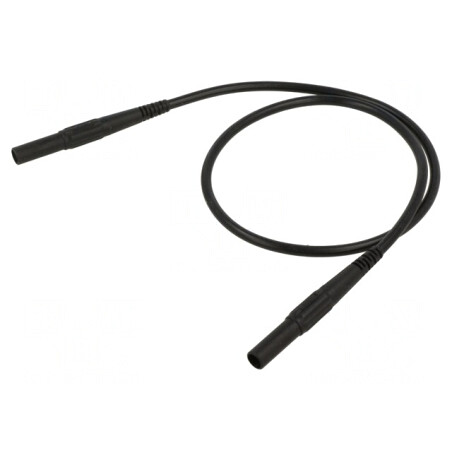 Cablu de măsurare 32A mufă banană 4mm izolaţie neagră | Electronic-mag.ro | Componente Electronice