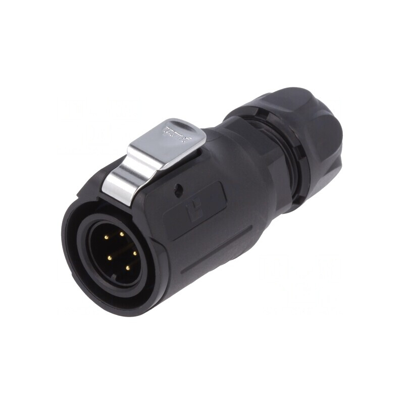 Conector circular mufă 16mm 5 pini aurit 5A tată | Electronic-mag.ro | Componente Electronice
