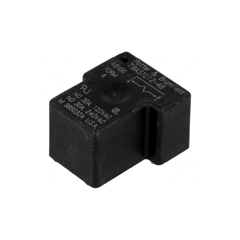 Releu Electromagnetic SPST-NO 48VDC 30A T9A | Electronic-mag.ro | Componente Electronice
