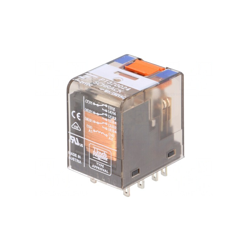 Releu Electromagnetic 24VDC Industrial PT | Electronic-mag.ro | Componente Electronice