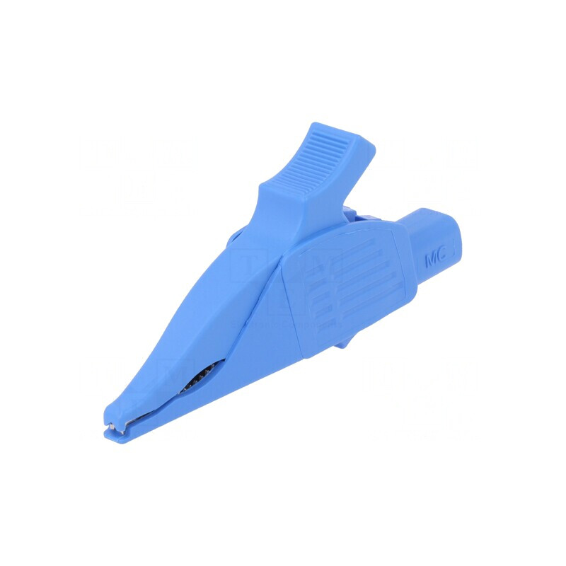 Bornă crocodil 32A 1kVDC albastră 4mm | Electronic-mag.ro | Componente Electronice