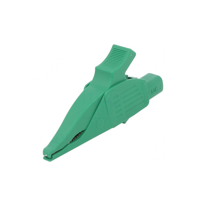 Bornă crocodil verde 32A 1kVDC max. 30mm | Electronic-mag.ro | Componente Electronice