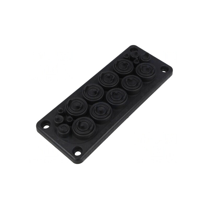 Garnitură neagră cu 17 orificii 40-90°C | Electronic-mag.ro | Componente Electronice Garnitură neagră cu 17 orificii 40-90°C | Electronic-mag.ro | Componente Electronice