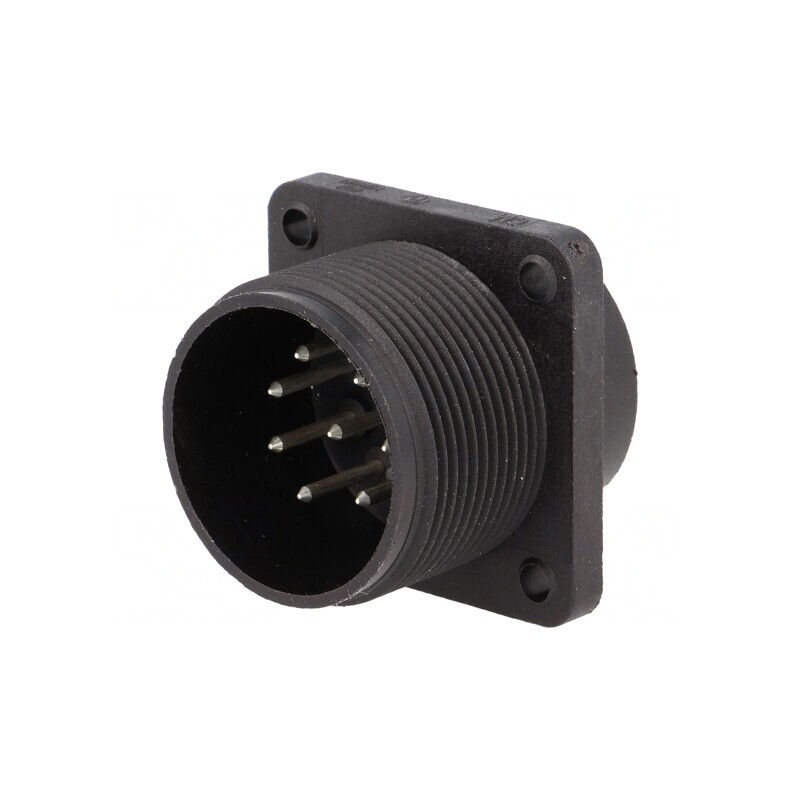 Conector circular soclu IP67 8 pini argintat tată | Electronic-mag.ro | Componente Electronice