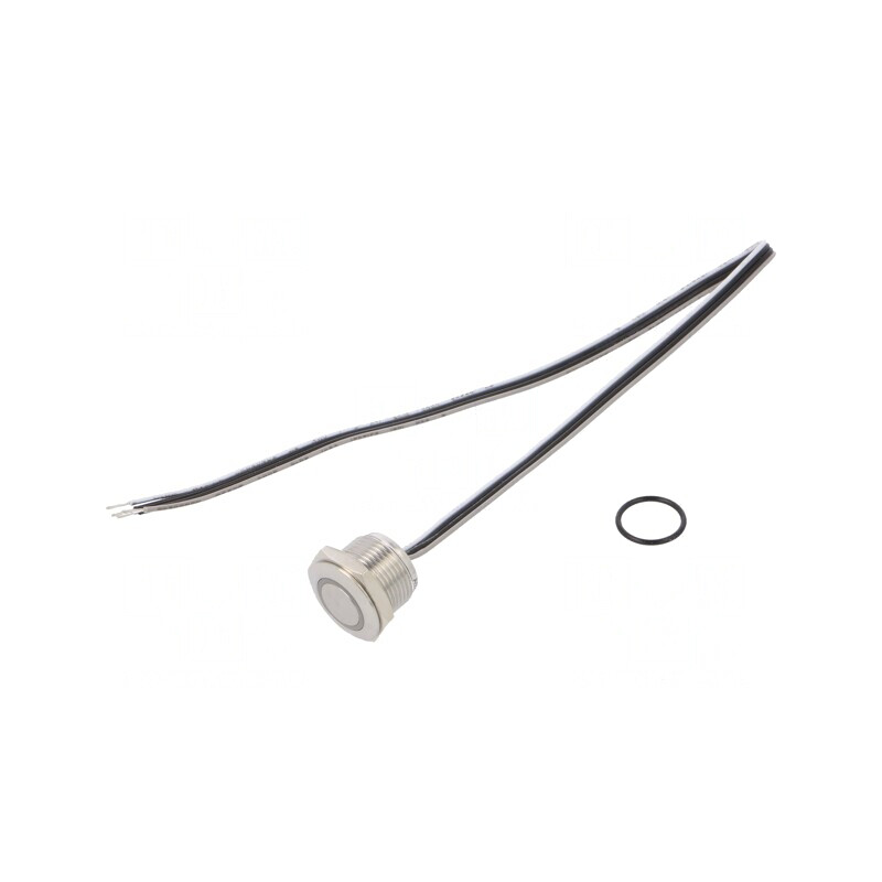 Comutator Anti-Vandalism SPST-NO 50mA 24V IP65 Ø16mm | Electronic-mag.ro | Componente Electronice