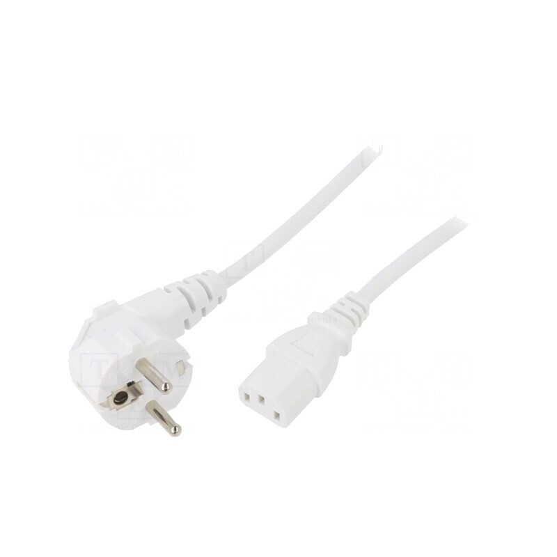 Cablu Alimentare 3x1mm2 Ștecăr Unghi CEE 7/7 la IEC C13 | Electronic-mag.ro | Componente Electronice