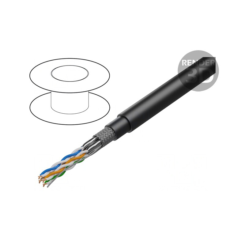 Cablu S/FTP Cat6a Exterior pentru Transmisie de Date | Electronic-mag.ro | Componente Electronice