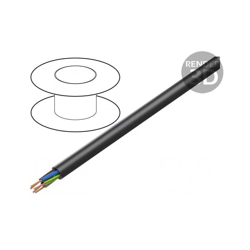 Cablu Electric Negru H07RN-F 5G2.5mm2 450/750V | Electronic-mag.ro | Componente Electronice