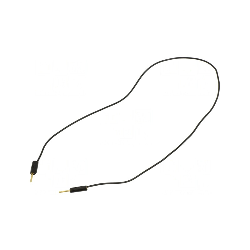 Cablu de măsurare neizolat 0,3m negru 60VDC 30VAC 3A | Electronic-mag.ro | Componente Electronice