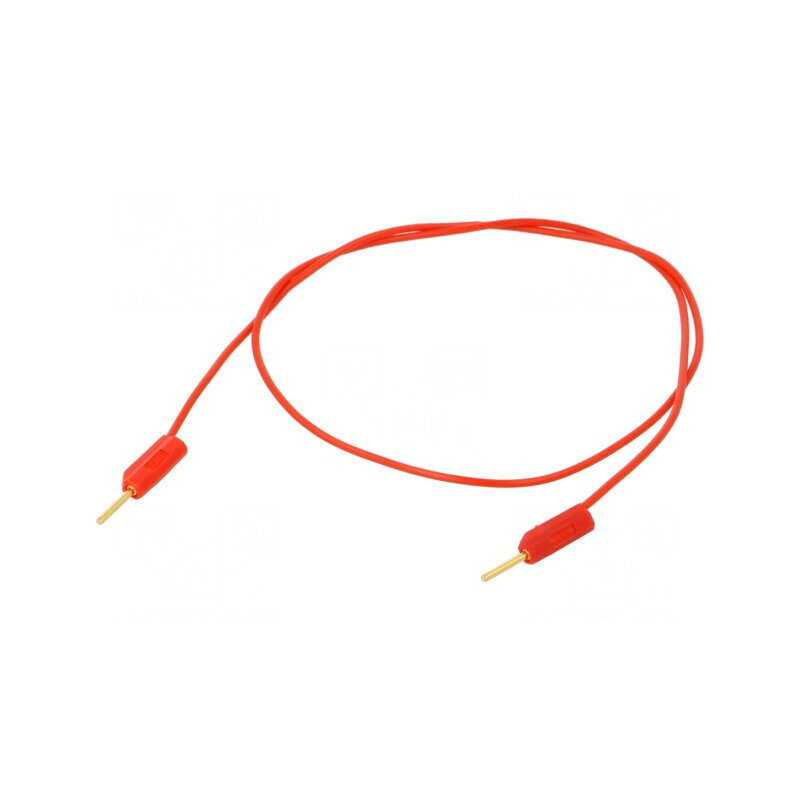 Cablu de măsurare neizolat roșu 0,3m 60VDC 30VAC 3A | Electronic-mag.ro | Componente Electronice