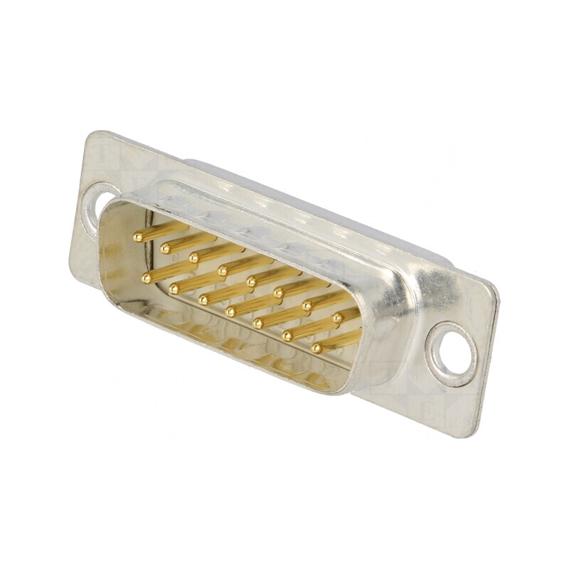 Mufă D-Sub 15 PIN Tată Contacte Întoarse Lipire | Electronic-mag.ro | Componente Electronice